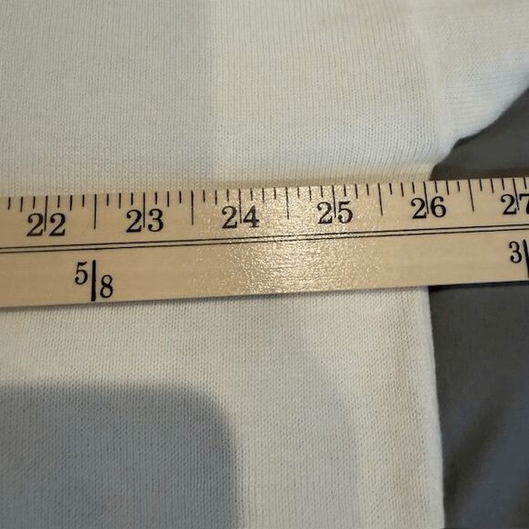 H by Halston Tunic Sweater Criss Cross Neckline Lightweight White Size Medium - Picture 8 of 11